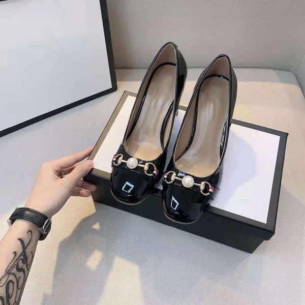 casual single shoes women's spring and summer new classic horseshoe pearl buckle low versatile metal root high heels outlets, Black
casual single shoes women's spring and summer new classic horseshoe pearl buckle low versatile metal root high heels outlets, Black