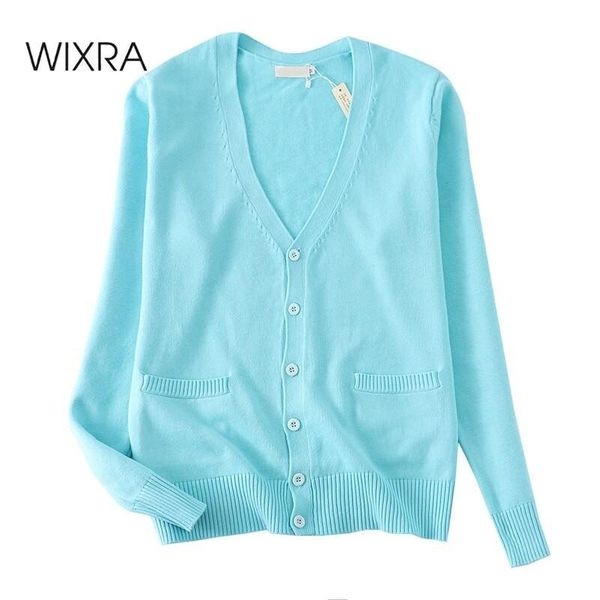 women's knits & tees wixra womens classic solid preppy cardigans v neck street style full sleeve sweaters female fashion, White
women's knits & tees wixra womens classic solid preppy cardigans v neck street style full sleeve sweaters female fashion, White