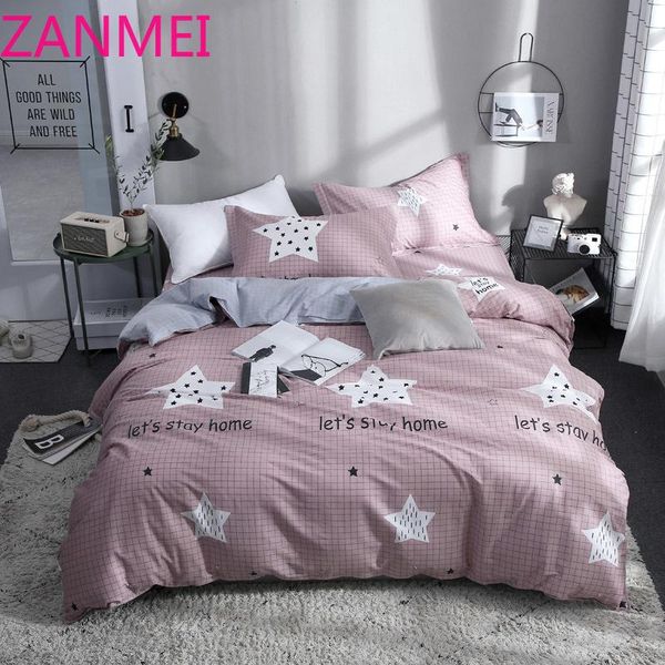 home textile pink bedding set kid teen girls linens star duvet cover pillowcase plaid bed sheet king full bedclothes
home textile pink bedding set kid teen girls linens star duvet cover pillowcase plaid bed sheet king full bedclothes