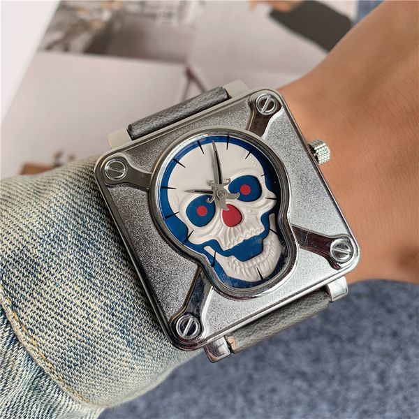 19styles fashion b&r skull watch with leather strap quart battery alloy watches 26 different models br081901, Slivery;brown
19styles fashion b&r skull watch with leather strap quart battery alloy watches 26 different models br081901, Slivery;brown
