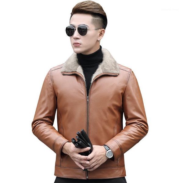 men's leather & faux genuine jacket men real liner winter sheepskin coat mens jackets cuero genuino ad-zd70903 yy321, Black
men's leather & faux genuine jacket men real liner winter sheepskin coat mens jackets cuero genuino ad-zd70903 yy321, Black