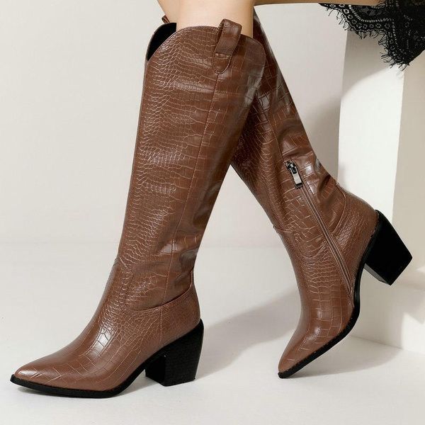boots 2021 knee high women pointed toe fashion winter autumn shoes square heel long size 34-43, Black
boots 2021 knee high women pointed toe fashion winter autumn shoes square heel long size 34-43, Black