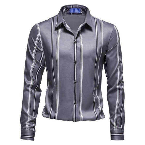 men's casual shirts feitong streetwear men business shirt fall/winter loose striped long sleeve camisa hombre leisure fashion, White;black
men's casual shirts feitong streetwear men business shirt fall/winter loose striped long sleeve camisa hombre leisure fashion, White;black