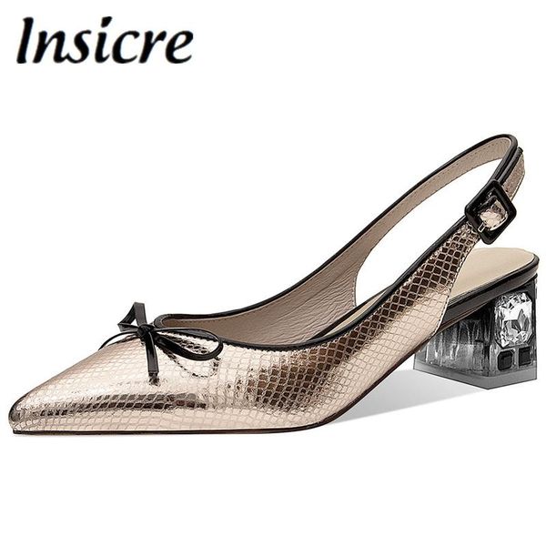 insicre fashion summer slingback rhinestone square heels women genuine leather pointed toe bowknot dress designer shoes sliver, Black
insicre fashion summer slingback rhinestone square heels women genuine leather pointed toe bowknot dress designer shoes sliver, Black