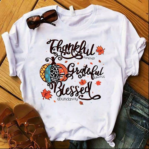 women lady t shirt pumpkin grateful blessed print tshirt ladies short sleeve tee shirt women female graphic t shirt, White
women lady t shirt pumpkin grateful blessed print tshirt ladies short sleeve tee shirt women female graphic t shirt, White