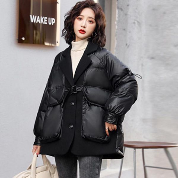women's down & parkas padded jacket short korean style stitching 2021 spring cold-proof warm western thick, Black
women's down & parkas padded jacket short korean style stitching 2021 spring cold-proof warm western thick, Black