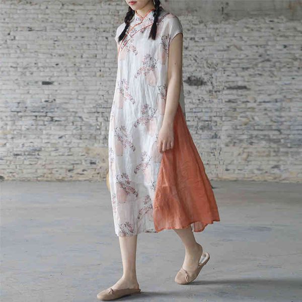 casual dresses johnature women ramie dress stand sleeveless vintage button print floral clothing summer patchwork cheongsam ific, Black;gray
casual dresses johnature women ramie dress stand sleeveless vintage button print floral clothing summer patchwork cheongsam ific, Black;gray