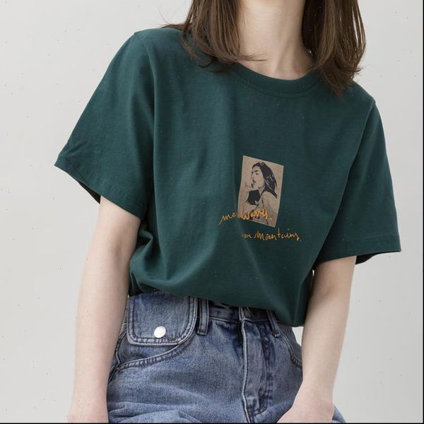 print women loose cotton t shirt round neck loose casual 2021 summer girls fashion t shirts drop shipping, White
print women loose cotton t shirt round neck loose casual 2021 summer girls fashion t shirts drop shipping, White