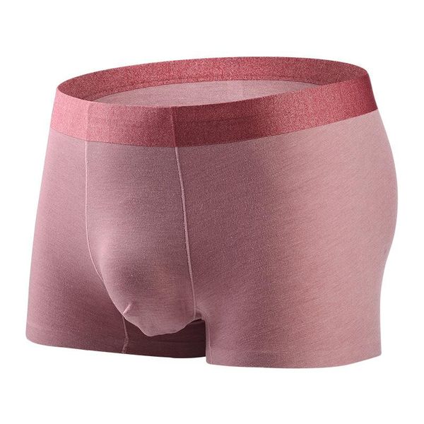 underpants underwear men's boxers modal panties for man solid breathable pouch male seamless boxershorts cueca masculina, Black;white