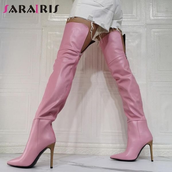 boots sarairis elegant zipper solid pink thin high heel over the knee women quality trendy luxury shoes, Black
boots sarairis elegant zipper solid pink thin high heel over the knee women quality trendy luxury shoes, Black