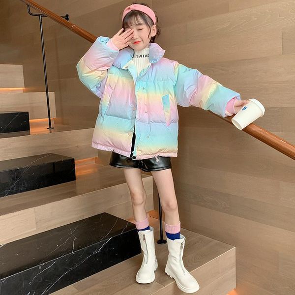 Down Coat Winter Light Weight Plush Girls Turtleneck Jackets Thick Warm Children Coats Rainbow Colors Kids Teenager Bright Clothes, Blue;gray
Down Coat Winter Light Weight Plush Girls Turtleneck Jackets Thick Warm Children Coats Rainbow Colors Kids Teenager Bright Clothes, Blue;gray