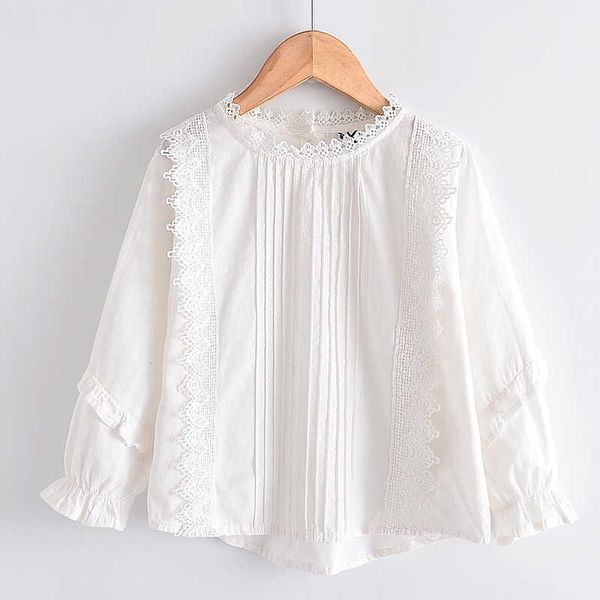 love dd&mm girls shirts autumn baby flower hollow embroidery sweet lace side long-sleeved blouse kids clothes 210715, White;black
love dd&mm girls shirts autumn baby flower hollow embroidery sweet lace side long-sleeved blouse kids clothes 210715, White;black