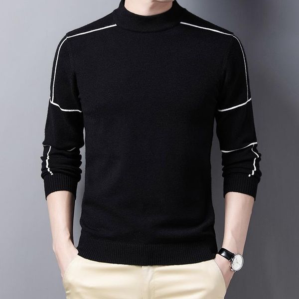 men's sweaters 1802 autumn winter men mock neck sweater solid color knitting trendy business casual fashion urban slim fit swreetwear p, White;black
men's sweaters 1802 autumn winter men mock neck sweater solid color knitting trendy business casual fashion urban slim fit swreetwear p, White;black