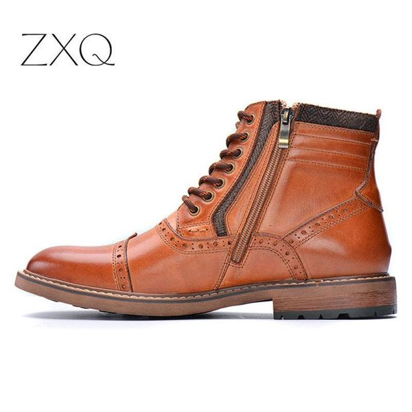 boots men ankle original full grain leather brogues shoes lace up pointed brown wedding oxford, Black
boots men ankle original full grain leather brogues shoes lace up pointed brown wedding oxford, Black