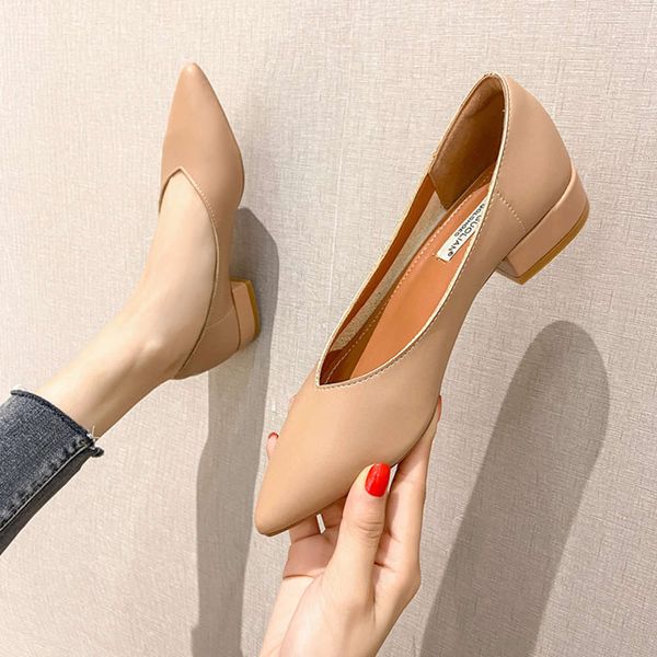 thick heel single sho women's spring and autumn fashion shallow mouth pointed high heels profsional work, Black
thick heel single sho women's spring and autumn fashion shallow mouth pointed high heels profsional work, Black