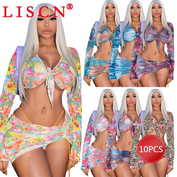 women's swimwear bulk item 10 sets swim cover up for women bathing suit 3 piece set mesh print drawstring irregular long sleeve skirt k, White;black
women's swimwear bulk item 10 sets swim cover up for women bathing suit 3 piece set mesh print drawstring irregular long sleeve skirt k, White;black