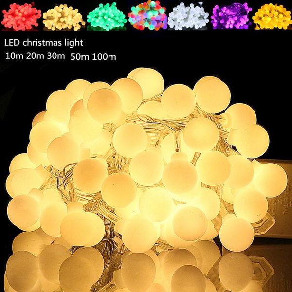 strings 10/20/30/50/100m 220v/110v led ball string lights christmas fairy garlands outdoor for holiday wedding home year's decor
strings 10/20/30/50/100m 220v/110v led ball string lights christmas fairy garlands outdoor for holiday wedding home year's decor