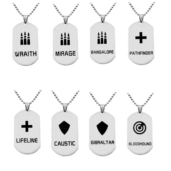 pendant necklaces game apex legends necklace for men 8 styles stainless steel dog tags bead chain gifts jewelry kolye collier, Silver
pendant necklaces game apex legends necklace for men 8 styles stainless steel dog tags bead chain gifts jewelry kolye collier, Silver