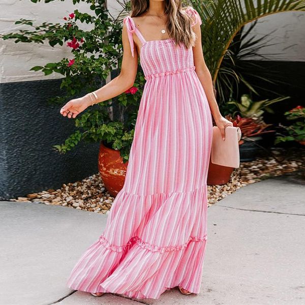casual dresses summer elegant temperament long maxi dress women's square- neck bowknot spaghetti strap fashion cascading ruffles, Black;gray
casual dresses summer elegant temperament long maxi dress women's square- neck bowknot spaghetti strap fashion cascading ruffles, Black;gray