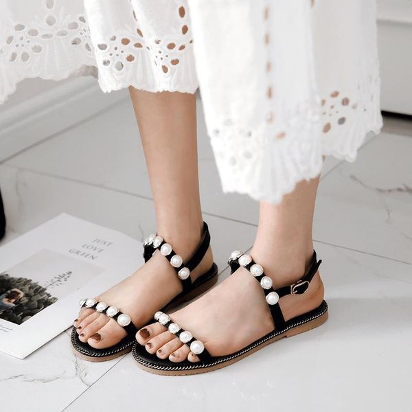 sandals fashion women's 2021 women flats sweet pearl daily buckle shoes woman comfortable all match beach, Black
sandals fashion women's 2021 women flats sweet pearl daily buckle shoes woman comfortable all match beach, Black