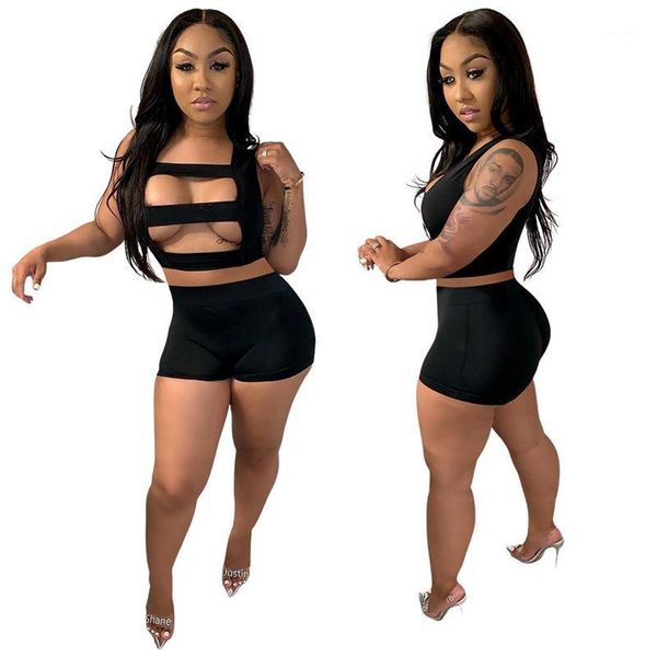 women's tracksuits black two piece set women summer hollow sleeveless vest crop shorts sets night club outfits streetwear wholesale, Gray
women's tracksuits black two piece set women summer hollow sleeveless vest crop shorts sets night club outfits streetwear wholesale, Gray