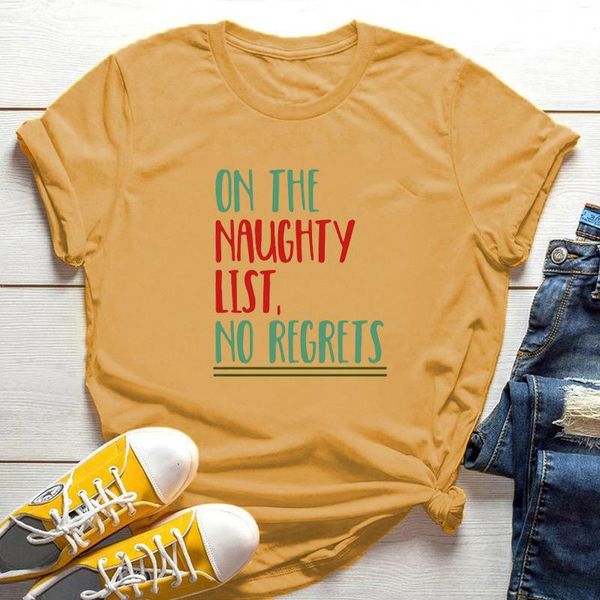 women's t-shirt on the naughty list shirt colorful letter matching funny aesthetic holiday tee gift for her, White
women's t-shirt on the naughty list shirt colorful letter matching funny aesthetic holiday tee gift for her, White