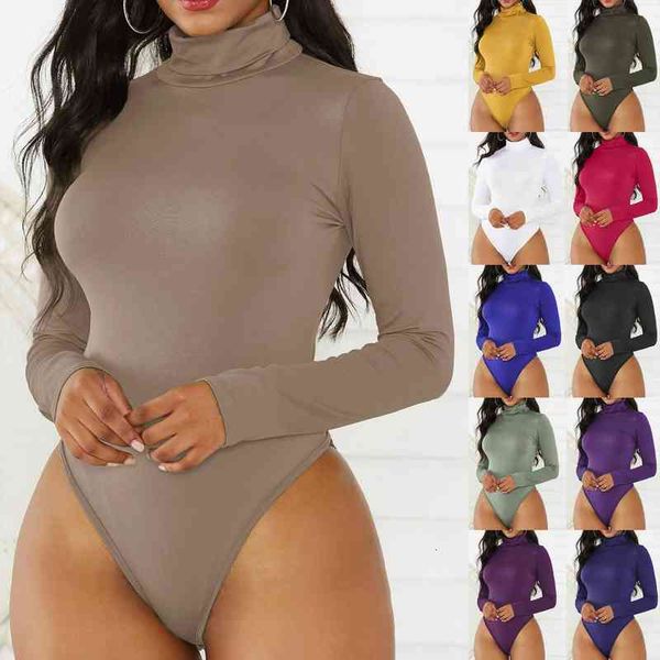 jumpsuit summer womens clothing fashion solid color turtleneck bodysuits long-sleeved skinny womens long sleeve top, Black;white
jumpsuit summer womens clothing fashion solid color turtleneck bodysuits long-sleeved skinny womens long sleeve top, Black;white
