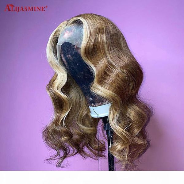 highlight body wave wig ombre 4 27 colored human hair wigs bleached knots 13*6 lace front human hair wigs pre plucked remy, Black;brown
highlight body wave wig ombre 4 27 colored human hair wigs bleached knots 13*6 lace front human hair wigs pre plucked remy, Black;brown