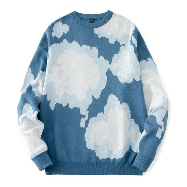 men's sweaters mens casual cartoon cloud pattern round neck long sleeve men autumn winter pullovers loose sweater, White;black
men's sweaters mens casual cartoon cloud pattern round neck long sleeve men autumn winter pullovers loose sweater, White;black