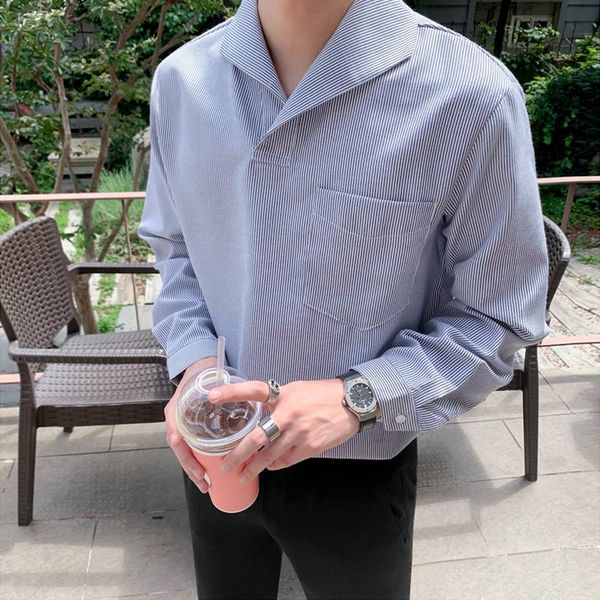 men's casual shirts autumn striped shirt long-sleeved jacket korean version of the trend handsome loose dk uniform tide, White;black
men's casual shirts autumn striped shirt long-sleeved jacket korean version of the trend handsome loose dk uniform tide, White;black