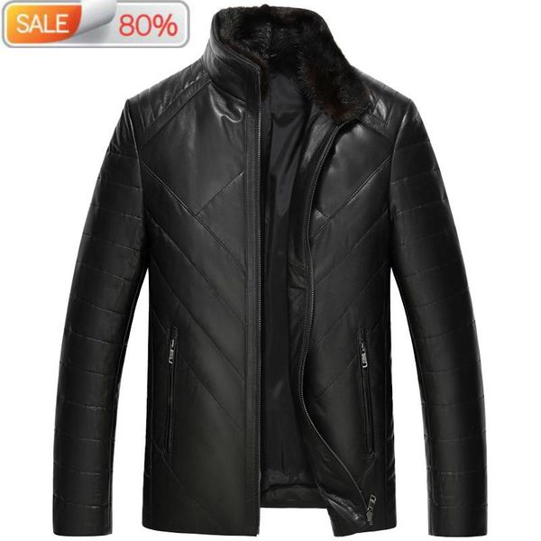 men's leather & faux genuine jacket winter sheepskin coat collar real jackets chaqueta cuero hombre y-1-1962 b21560, Black
men's leather & faux genuine jacket winter sheepskin coat collar real jackets chaqueta cuero hombre y-1-1962 b21560, Black