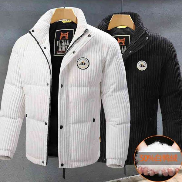 2021 winter jacket corduroy warm thickened short coat white open youth grey duck down men's wear, Black
2021 winter jacket corduroy warm thickened short coat white open youth grey duck down men's wear, Black