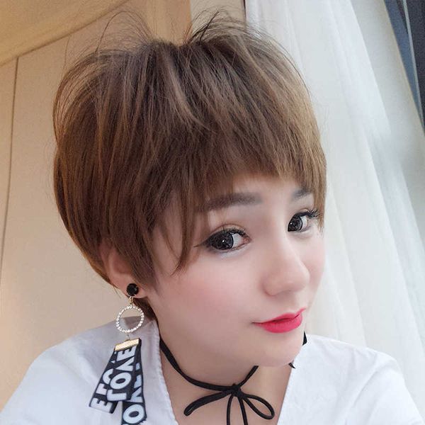 wig female korean fashion personality dog nibbling bangs bobo head short hair headgear, Black
wig female korean fashion personality dog nibbling bangs bobo head short hair headgear, Black