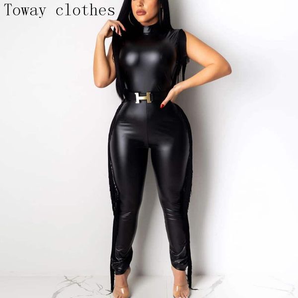 women's jumpsuits & rompers sleeveless bodycon pu jumpsuit women o-neck solid black club overall plus size, Black;white
women's jumpsuits & rompers sleeveless bodycon pu jumpsuit women o-neck solid black club overall plus size, Black;white