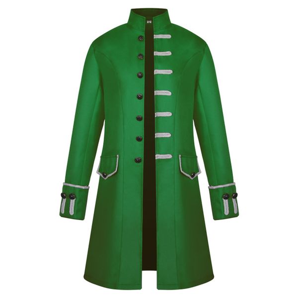 six colors male punk coat european style court dress fashion long outerwear trench jacket stage costume drama performance outfit, Black;red
six colors male punk coat european style court dress fashion long outerwear trench jacket stage costume drama performance outfit, Black;red