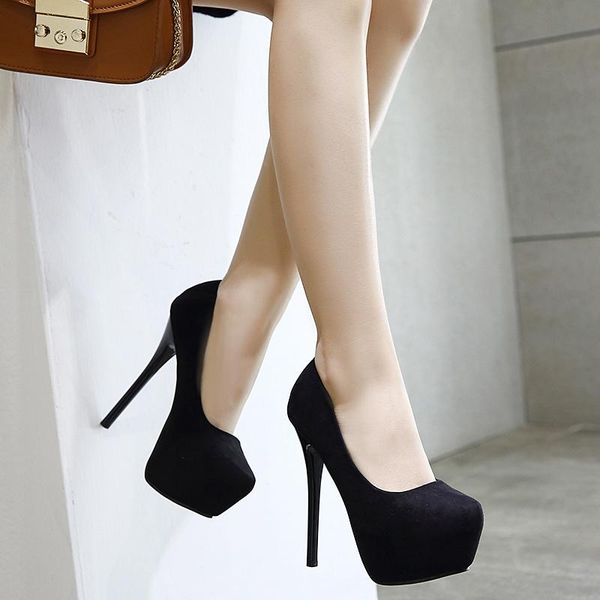 dress shoes genuine leather women round toe platform pumps stiletto solid color high heels wedding office summer for, Black
dress shoes genuine leather women round toe platform pumps stiletto solid color high heels wedding office summer for, Black