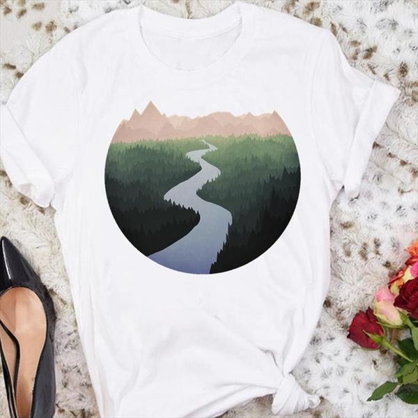 and women cartoon mountain river men t shirt cute short sleeve summer female tshirts fashion clothes graphic lady print, White;black
and women cartoon mountain river men t shirt cute short sleeve summer female tshirts fashion clothes graphic lady print, White;black