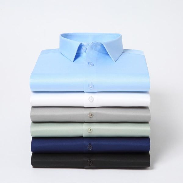 men's dress shirts plus size men solid color business shirt casual slim fit long sleeve elasticity male chemise homme camisa masculina, White;black
men's dress shirts plus size men solid color business shirt casual slim fit long sleeve elasticity male chemise homme camisa masculina, White;black