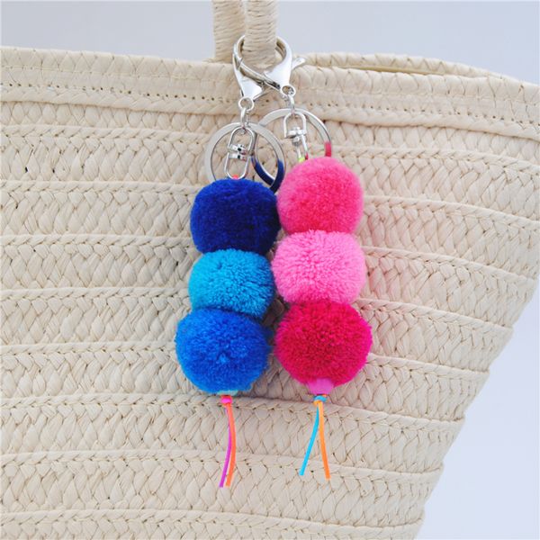 1pc gradient color ball keychains pompon keyring charm women bag pendant summer jewelry, Silver
1pc gradient color ball keychains pompon keyring charm women bag pendant summer jewelry, Silver