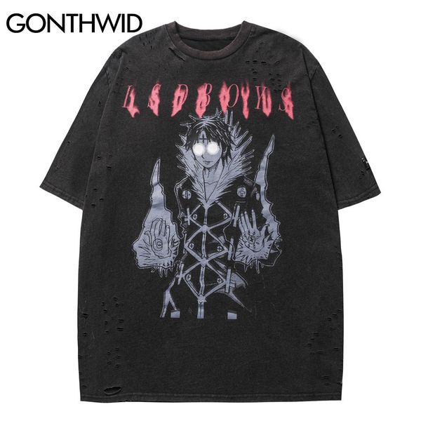 gonthwid oversized tshirts streetwear hip hop ripped distressed holes cartoon anime short sleeve tee shirts harajuku casual c0315, White;black
gonthwid oversized tshirts streetwear hip hop ripped distressed holes cartoon anime short sleeve tee shirts harajuku casual c0315, White;black