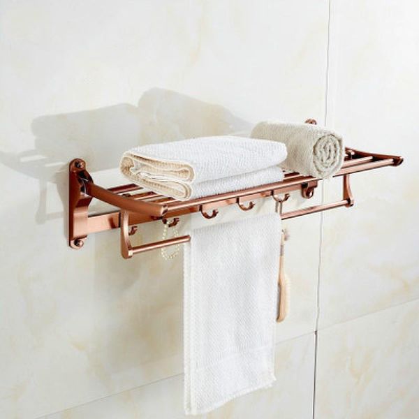 towel racks bathroom foldable holder bars wall mounted 60cm aluminum shelf with hooks golden/rose gold
towel racks bathroom foldable holder bars wall mounted 60cm aluminum shelf with hooks golden/rose gold