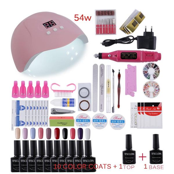 nail art kits 54/72/114 w uv led lamps gel polish set for manicure salon drill pen dryer machine nails decoration kit
nail art kits 54/72/114 w uv led lamps gel polish set for manicure salon drill pen dryer machine nails decoration kit