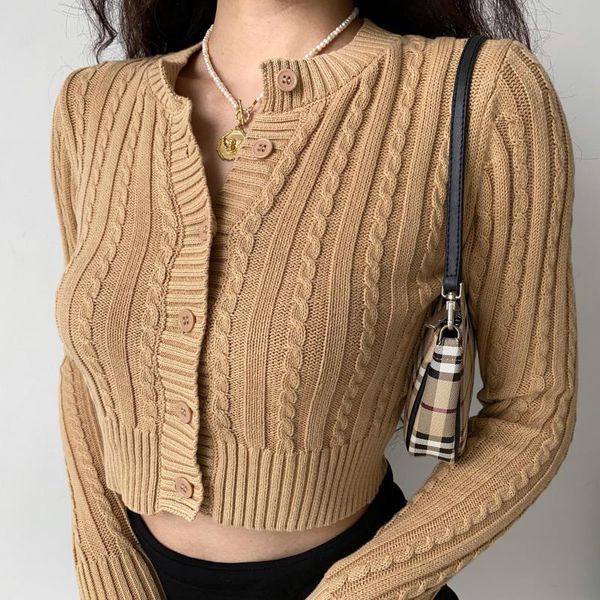 women's knits & tees seeslim winter solid color crew neck knitted sweater for women korean slim long sleeve twist detail cardigan 2021, White
women's knits & tees seeslim winter solid color crew neck knitted sweater for women korean slim long sleeve twist detail cardigan 2021, White