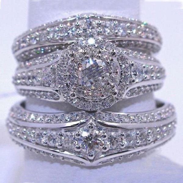 wedding rings 3pcs/set trendy crystal zircon ring set luxury white bridal jewelry ladies party valentine's day gift, Slivery;golden
wedding rings 3pcs/set trendy crystal zircon ring set luxury white bridal jewelry ladies party valentine's day gift, Slivery;golden