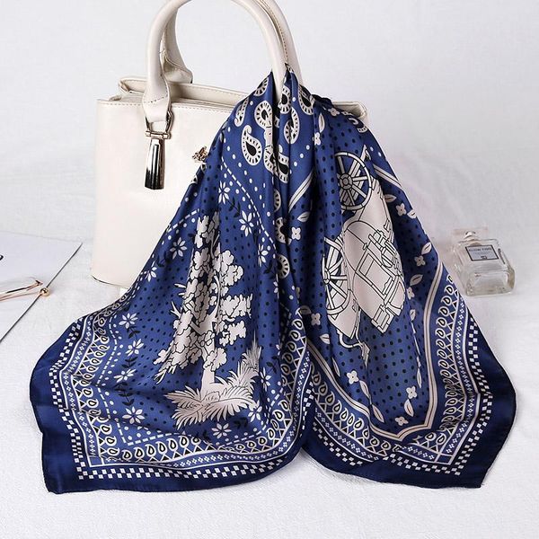 scarves elegant square neck scarf for ladies bandana shawl wrap spring silk hairband print neckerchief foulard soft, Blue;gray
scarves elegant square neck scarf for ladies bandana shawl wrap spring silk hairband print neckerchief foulard soft, Blue;gray