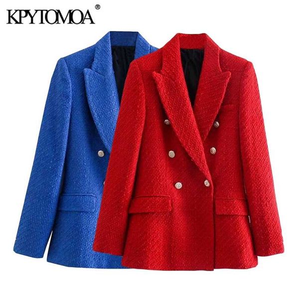 kpytomoa women fashion tweed double breasted blazer coat vintage long sleeve flap pockets female outerwear chic veste femme 211222, White;black
kpytomoa women fashion tweed double breasted blazer coat vintage long sleeve flap pockets female outerwear chic veste femme 211222, White;black