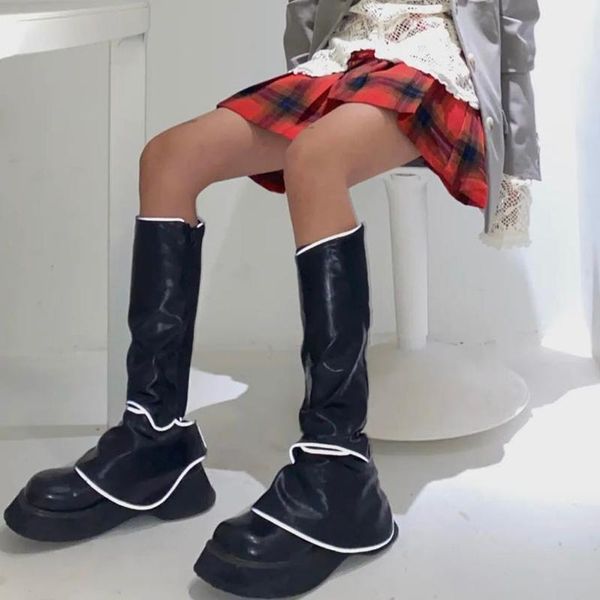 boots women's stylish knee high round toe fashion shoes b154, Black 
boots women's stylish knee high round toe fashion shoes b154, Black