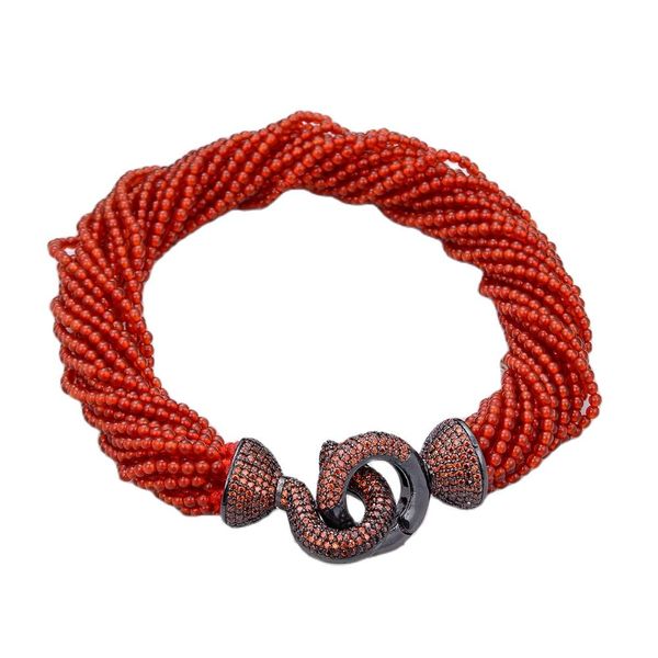guaiguai jewelry 20 rows orange jades gems stone bracelet cz clasp bracelet handmade for women real lady fashion jewellry, Black
guaiguai jewelry 20 rows orange jades gems stone bracelet cz clasp bracelet handmade for women real lady fashion jewellry, Black