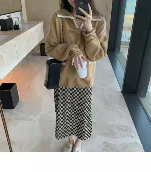sweater sweater lapel fashion in autumn and winter simple loose casual, White;black
sweater sweater lapel fashion in autumn and winter simple loose casual, White;black