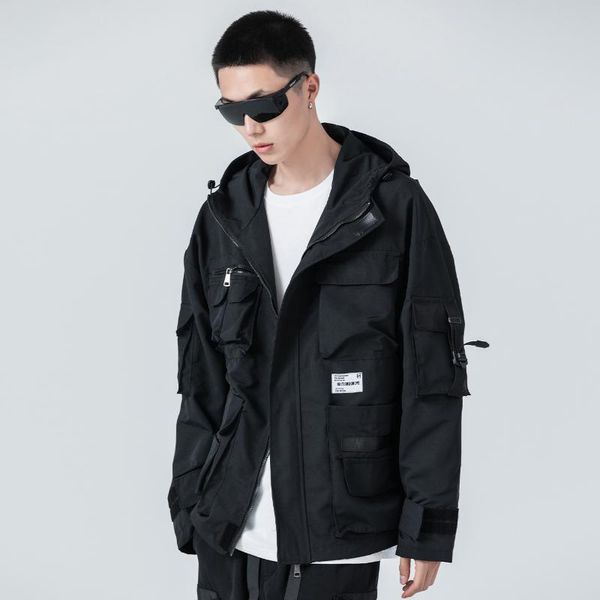 men's jackets autumn winter multi pockets hip hop coats buckle hooded cargo men outerwear zipper casual streetwear techwear, Black;brown
men's jackets autumn winter multi pockets hip hop coats buckle hooded cargo men outerwear zipper casual streetwear techwear, Black;brown